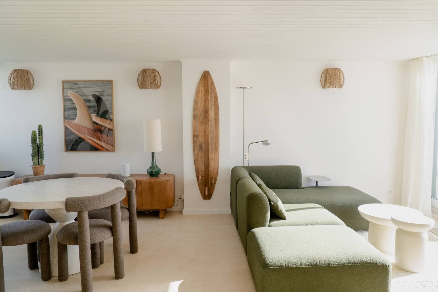 Micro-cement living room